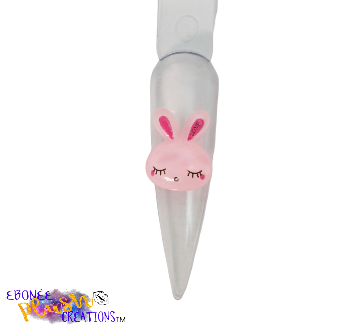 Kawaii Pink Sleepy Bunnies Nail Charms